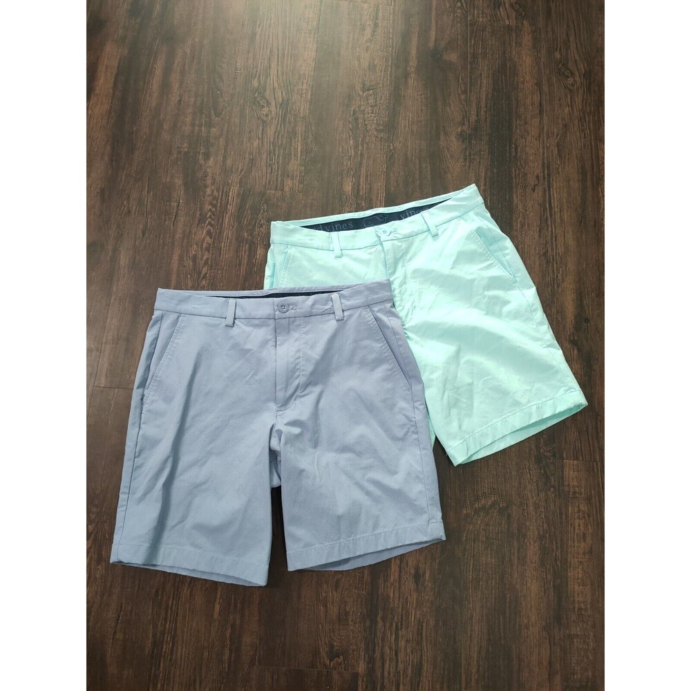 Vineyard Vines Performance (2) Pair Mens Shorts Purple Mint tag 30 8”ins  W 31"